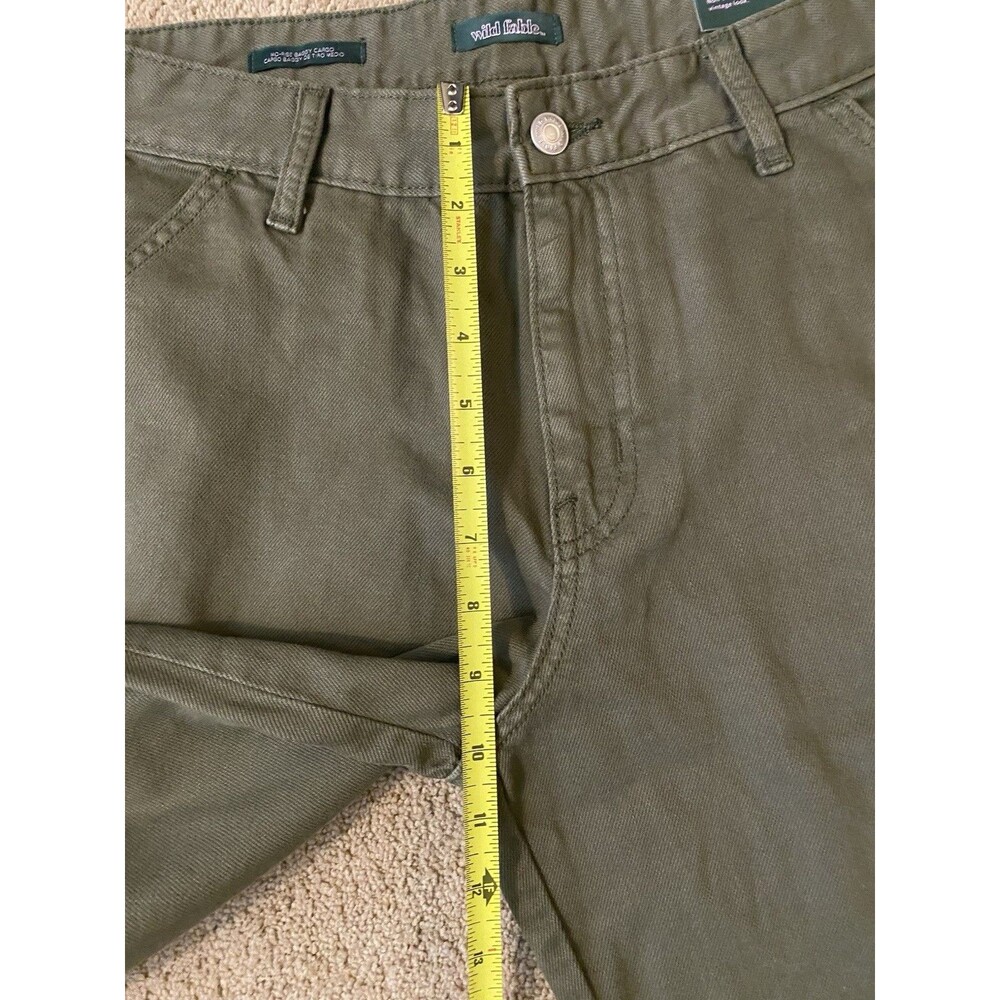 Wild Fable Mid-Rise Wide Leg Baggy Cargo Pants Camo Green Women’s Size 8 - Picture 11 of 16